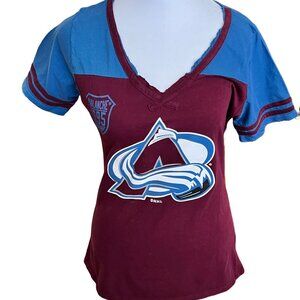 Pro Edge Women's Large Colorado Avalanche #29 Nathan MacKinnon Short Sleeve Tee